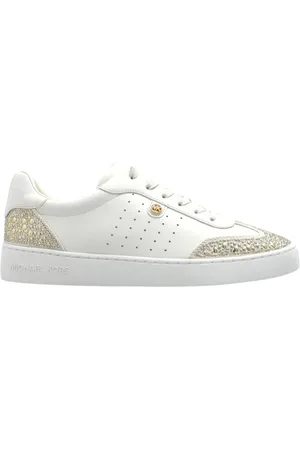Michael Kors Skor, Dam, 37 EU, Läder, Scotty Lace Up Cream Sneakers