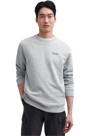 Barbour Sweatshirts & Hoodies, Herr, S, Bomull, Grafiskt Logosweatshirt Grå Marl