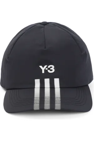Y-3 Accessoarer, Herr, ONE Size, Nylon, Svart Nylonkeps med Ikoniska Ränder