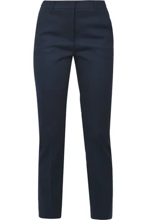 Max Mara Byxor, Dam, L, Bomull, Gabardine Straight Leg Byxor