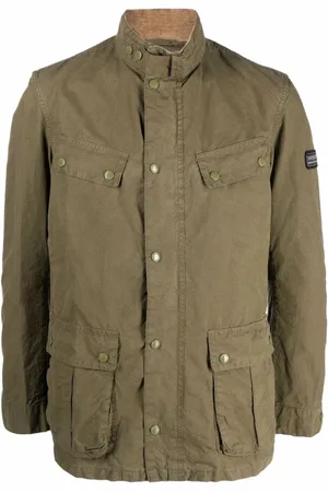 Barbour Jacka, Herr, M, Grön quiltad jacka med knappfickor