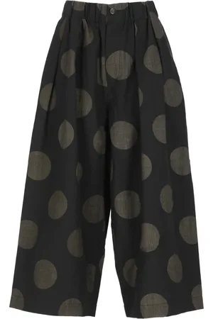 UMA WANG Byxor, Dam, L, Svart Polka Dot Palazzo Byxor