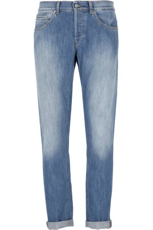 Dondup Jeans, Herr, W29, Bomull, Blå Skinny Jeans med Bältesöglor