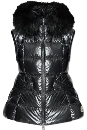 Moncler Jacka, Dam, L, Läder, Vest `Anse`