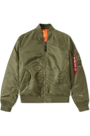 Alpha Industries Jacka, Herr, S, Nylon, Klassisk Ma-1 Bomberjacka Grön