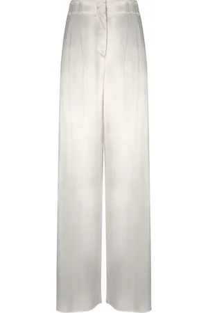 Giorgio Armani Byxor, Dam, M, Elegant Wide-Leg Byxor
