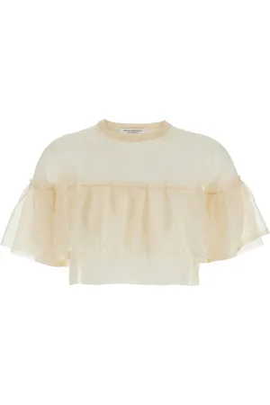 Serafini Blusar & Skjortor , Dam, S, Crewneck Ruffle Sweater