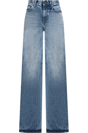 Dondup Jeans, Dam, W30, Indigo Lyocell Wide Leg Jeans