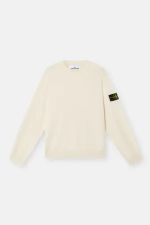 Stone Island Stickade tröjor & koftor, Herr, XL, Bomull, Mjuk Bomull Rund Hals Tröja