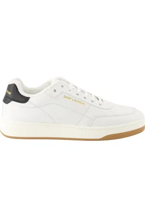 Saint Laurent Skor, Herr, 41 EU, Läder, Vit slät läderkorg Sl/61
