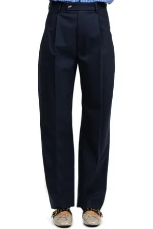 TELA Byxor, Dam, M, Polyester, Blå Ullvida Benbyxor