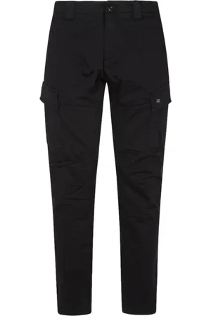 C.P. Company Byxor, Herr, 2Xl, Vintage Svart Cargo Logobyxor