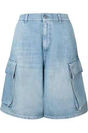 J.W.Anderson Shorts, Herr, S, Denim, Faded Denim Cargo Shorts