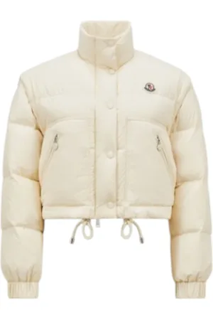 Moncler Jacka, Dam, L, Nylon, Konvertibel Pufferjacka Offwhite