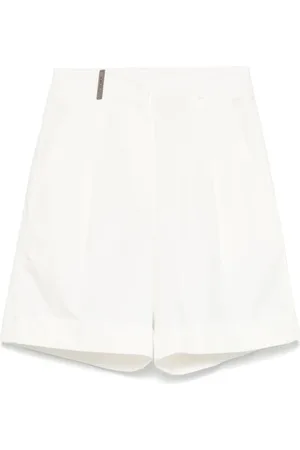 PESERICO SIGN Shorts, Dam, 2Xs, Vita Bermuda Shorts med Veck