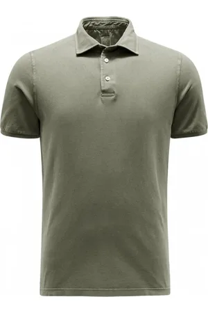 FEDELI Topp, Herr, 2Xl, Bomull, Grön kortärmad polotröja
