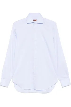 BARBA Skjorta, Herr, 2Xl, Klar Blå Rutig Skjorta Stilren