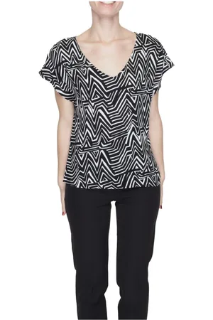JACQUELINE DE YONG Blusar & Skjortor , Dam, L, Geometrisk V-ringad Topp
