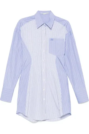 Stella McCartney Klänning, Dam, XS, Bomull, Randig Skjorta Mini Klänning