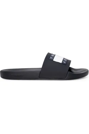 Tommy Hilfiger Skor, Herr, 44 EU, Stiliga tryckta gummisula tofflor