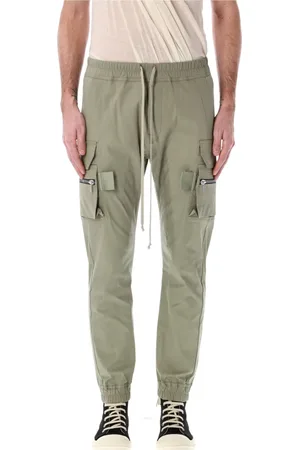 Rick Owens Byxor, Herr, L, Bomull, Celadon Mastodon Megacargo Byxor