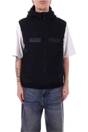 Napapijri Jacka, Herr, L, Nylon, Svart huva ärmlös jacka