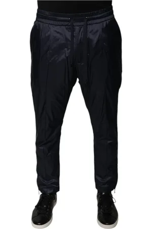 Dolce & Gabbana Byxor, Herr, M, Bomull, Blå Skinny Dragsko Sweatpants