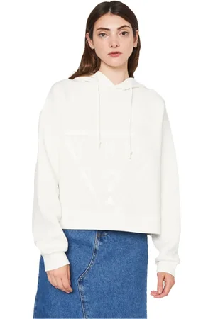 Guess Sweatshirts & Hoodies, Dam, S, Bomull, Logo Bomull Huvtröja