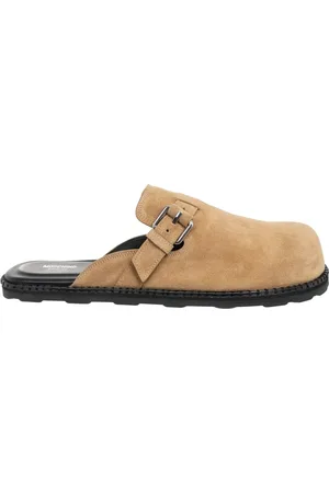 Moschino Skor, Herr, 42 EU, Mocka, Spänne Slipper Enfärgad
