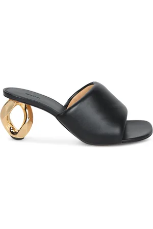 J.W.Anderson Skor, Dam, 38 EU, Guldton Kedjehäl Muldyr Sandaler