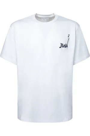 J.W.Anderson Topp, Herr, S, Bomull, Stiligt Logo Kortärmad T-shirt