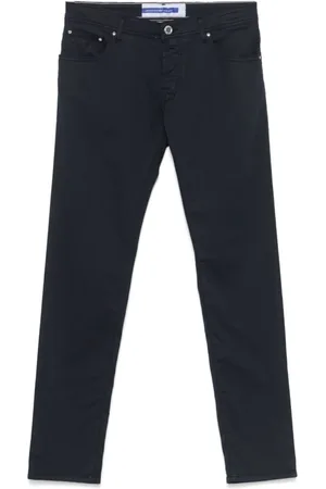 Jacob Cohen Byxor, Herr, W31, Blå Jeans med Klassisk Stil