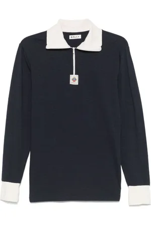 Bally Stickade tröjor & koftor, Herr, L, Marinblå Zip Sweater