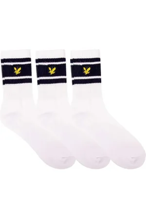 Lyle & Scott Underkläder, Herr, M, Bomull, Randiga Crew Socks 3-Pack
