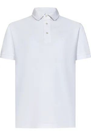 Etro Topp, Herr, S, Bomull, Vit Pikétröja Elegant Stil