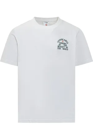 Casablanca Topp, Herr, L, Bomull, Vit Bomull T-shirt och Polo