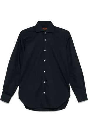 BARBA Skjorta, Herr, L, Bomull, Midnight Poplin Skjorta