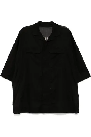 Rick Owens Skjorta, Herr, 3Xl, Bomull, Svart Magnum Tommy Skjorta, Halvtransparent Design