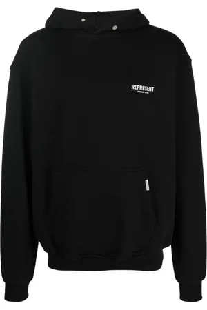 Represent Sweatshirts & Hoodies, Herr, S, Bomull, Svarta Sweaters
