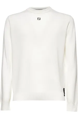 Fendi Stickade tröjor & koftor, Herr, S, Vit Sweater Kollektion