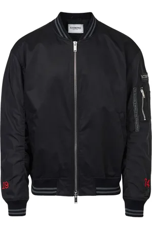 Iceberg Jacka, Herr, XL, Nylon, Svart jacka i regular fit i gabardin med kontrasterande ärmar