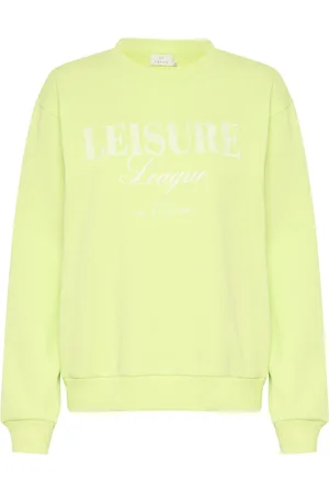 Kaffe Sweatshirts & Hoodies, Dam, S, Bomull, Sportig Sweatshirt med Broderad Logotyp