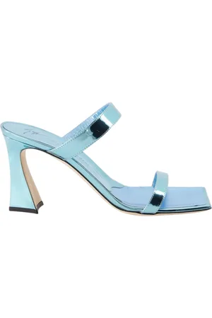 Giuseppe Zanotti Skor, Dam, 39 EU, Läder, Flaminia Lädersandaler med Fyrkantig Tå