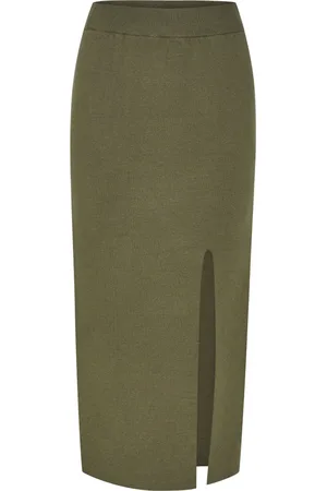 Gestuz Kjol, Dam, L, Polyester, TalliGZ HW Lång Kjol