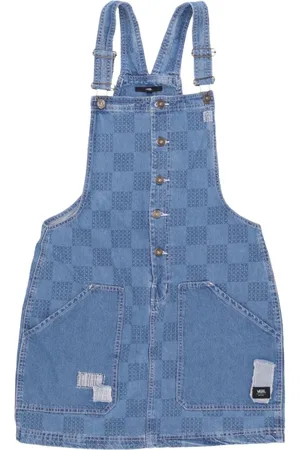 Vans Klänning, Dam, L, Bomull, Justerbart Dungaree Klänning med Fickor