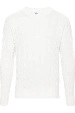 Aspesi Stickade tröjor & koftor, Herr, L, Bomull, Vit Sweatshirt