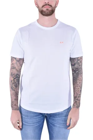 sun68 Topp, Herr, XL, Bomull, Piquet Bomull T-shirt Kortärmad