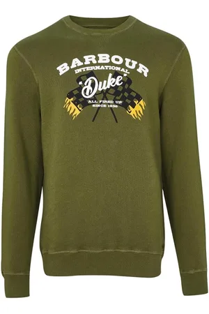Barbour Sweatshirts & Hoodies, Herr, XL, Bomull, Vintage Grön Famous Duke Sweatshirt