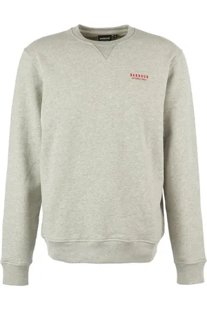 Barbour Sweatshirts & Hoodies, Herr, XL, Bomull, Crew Neck Sweatshirt Gråmelerad