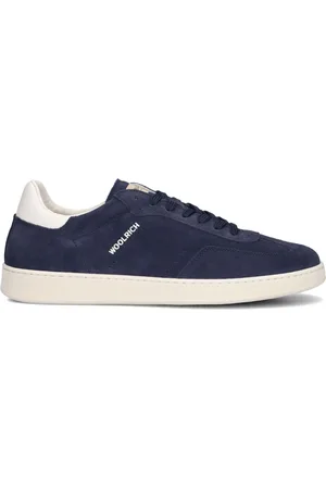 Woolrich Skor, Herr, 43 1/2 EU, Mocka, Blå Mocka Court Sneakers för Män